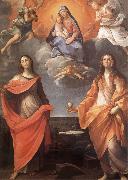 Annibale Carracci The Virgin appears before San Lucas and Holy Catalina USA oil painting artist